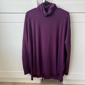 Kit and Ace Eggplant Purple Turtleneck Sweater L
